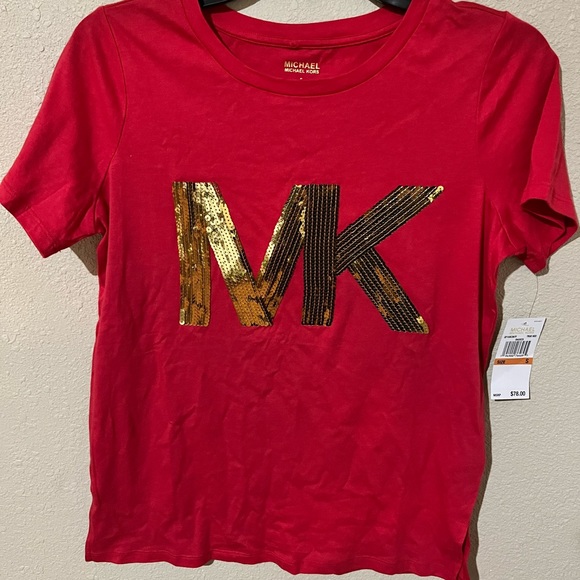 Michael Kors Collection Tops - Women’s Red short sleeve Michael Kors tee, size small.